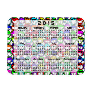 Imán Calendario de encargo + su propia foto/backgr.