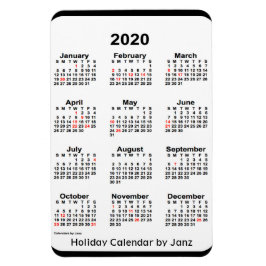 Imán Calendario de festividades negras 2020 de Janz Mag