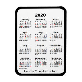 Imán Calendario de festividades negras 2020 de Janz Mag