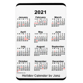 Imán Calendario de festividades negras 2021 de Janz Mag