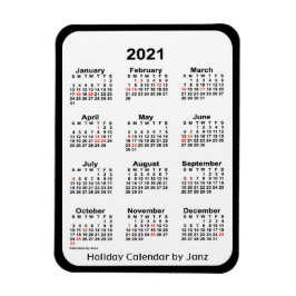 Imán Calendario de festividades negras 2021 de Janz Mag