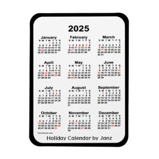 Imán Calendario de festividades negras de 2025 por Janz