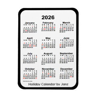 Imán Calendario de festividades negras de 2026 por Janz