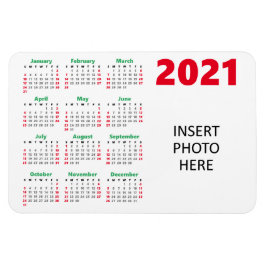 Imán Calendario de foto de personalizado 2021 | Navidad