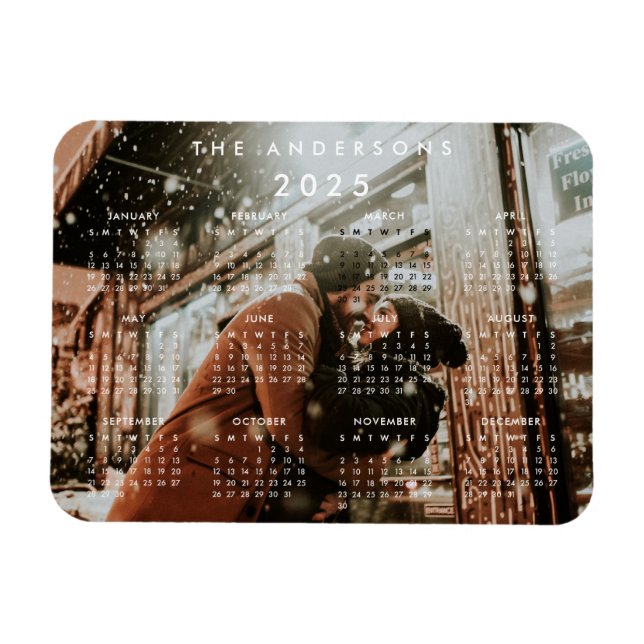 Imán Calendario de foto personalizada por personalizado (Horizontal)