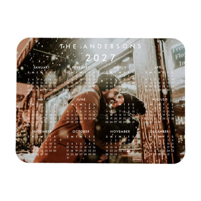 Imán Calendario de foto personalizada por personalizado (Horizontal)