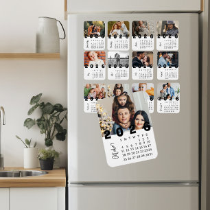 Imán Calendario de Fotos de Octubre de 2026 Minimalista