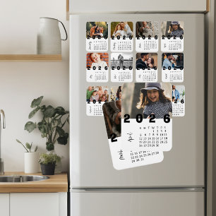 Imán Calendario de Fotos Minimalista Moderno Abril 2026