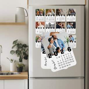 Imán Calendario de Fotos Minimalista Moderno Diciembre