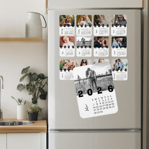 Imán Calendario de Fotos Minimalista Moderno Junio 2026