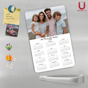 Imán Calendario de fotos personalizado moderno de 2026