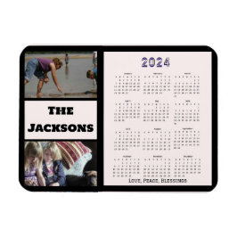 Imán Calendario de memoria de fotografía de la familia 