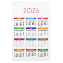 Calendario de Meses Multicolor 2023