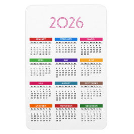 Imán Calendario de Meses Multicolor 2023