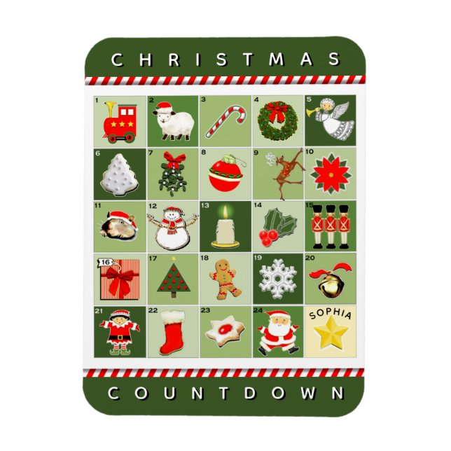 Imán Calendario de navidades anticipados (Vertical)