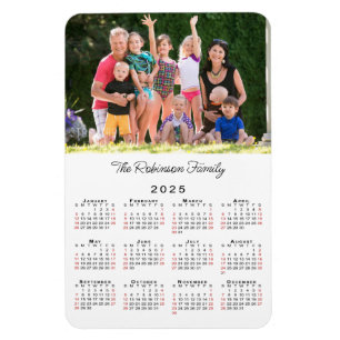 Imán Calendario de nombre de foto de personalizable 202
