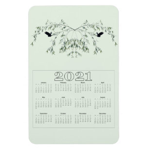 Imán Calendario de pájaros de salida
