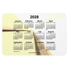 Imán Calendario de puntos de desaparición de Sepia 2028
