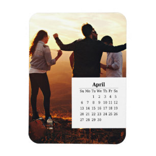 Imán Calendario de superposición abril de 2025