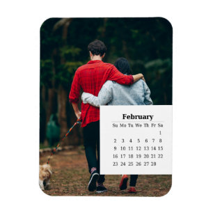 Imán Calendario de superposición de febrero de 2025