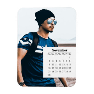 Imán Calendario de superposición de noviembre de 2025