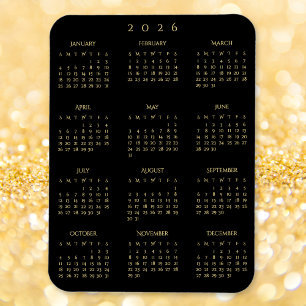 Imán Calendario de todo el año 2026 para nevera cocina