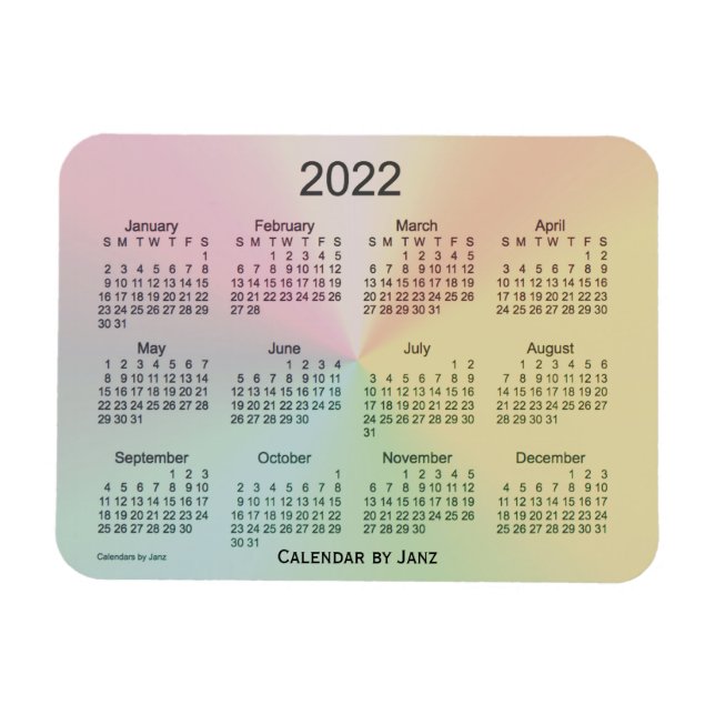 Imán Calendario de verano de La Boca 2022, de Janz 3x4  (Horizontal)