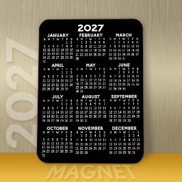 Imán Calendario de vista de año completo de 2023 - Míni