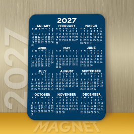 Imán Calendario de vista de año completo de 2023 - Míni