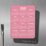 Imán Calendario de vista de año completo de 2023 - Míni<br><div class="desc">Añade tu foto a este divertido calendario del año 2023,  perfecto para usar en tu cocina o en tu oficina. Un calendario mínimo y básico de 12 meses con un fondo de color sólido.</div>