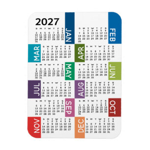Imán Calendario de visualización de año completo 2023 -