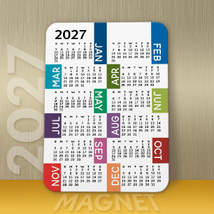 Imán Calendario de visualización de año completo 2023 -