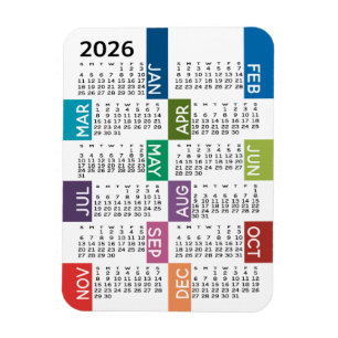 Imán Calendario de visualización de año completo 2023 -