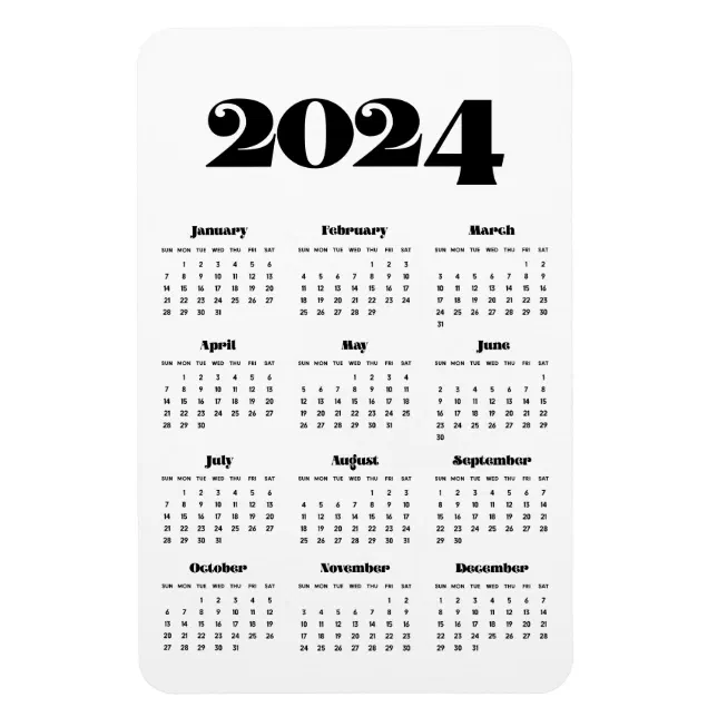 Imán calendario 2024 Larip 10x19cm