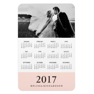 Imán Calendario elegante 2017 de la foto de la raya el