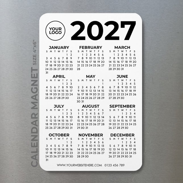 Imán Calendario empresarial logo negro simple básico 20 (Subido por el creador)