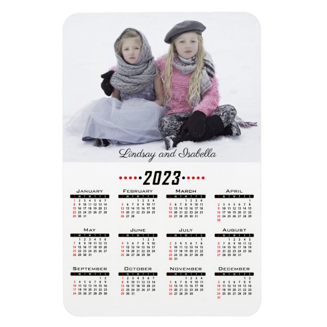 Imán Calendario fotográfico de 2023 (Vertical)