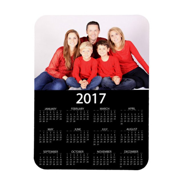 Imán Calendario fotográfico moderno 2017 (Vertical)