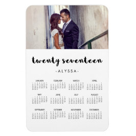 Imán Calendario fotográfico simple y moderno 2017
