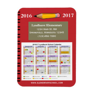 Imán Calendario Fundraising de la escuela