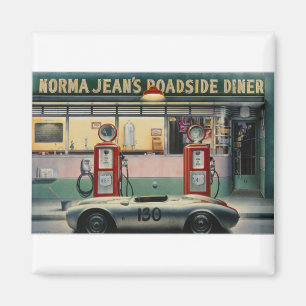 Imán Calendario Girl.tif de la carretera del destino