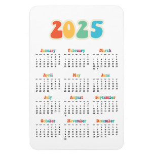 Imán Calendario Hippie 2023 retro 60