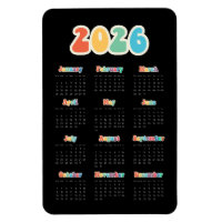 Calendario Hippie Retro 60 2025 Negro