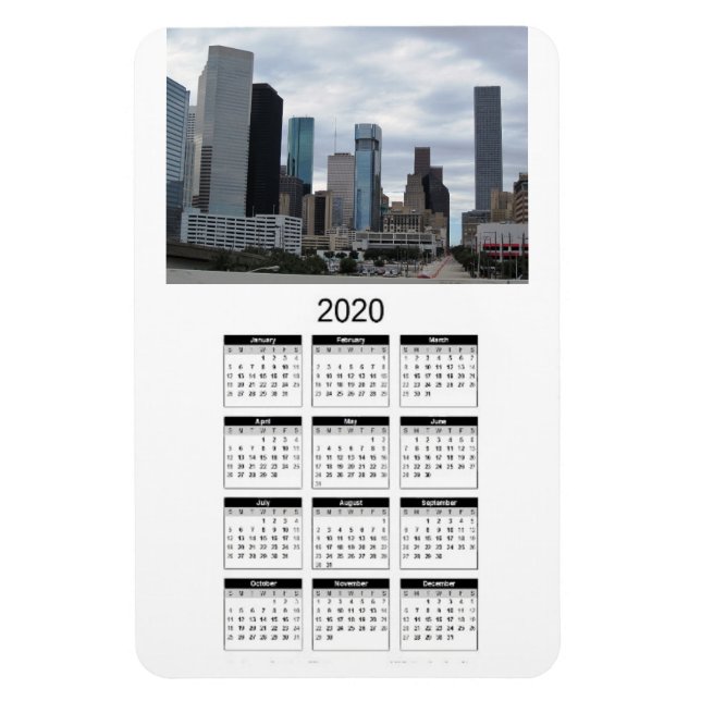 Imán Calendario magnético completo 2020 Una foto (Vertical)