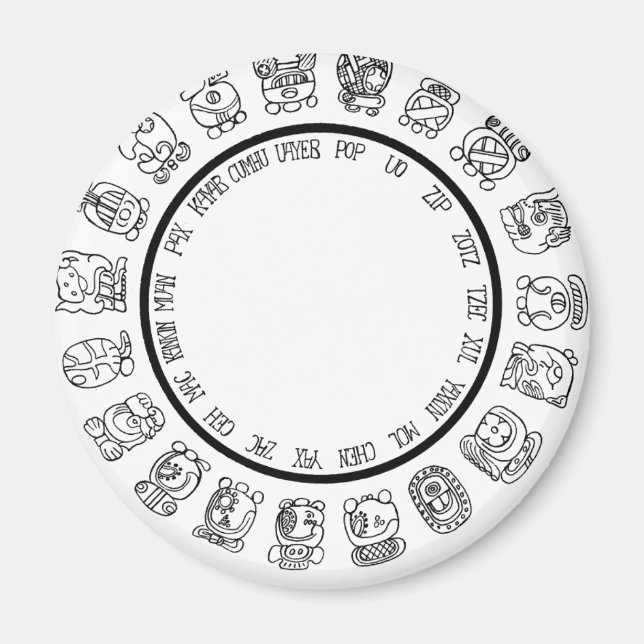 Imán calendario maya (Frente)