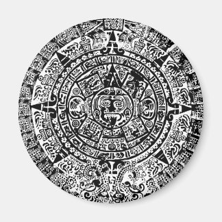 Imán Calendario maya negro