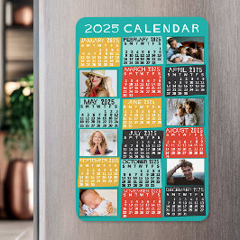 Imán Calendario mensual de 2023 Año Collage de fotos mo