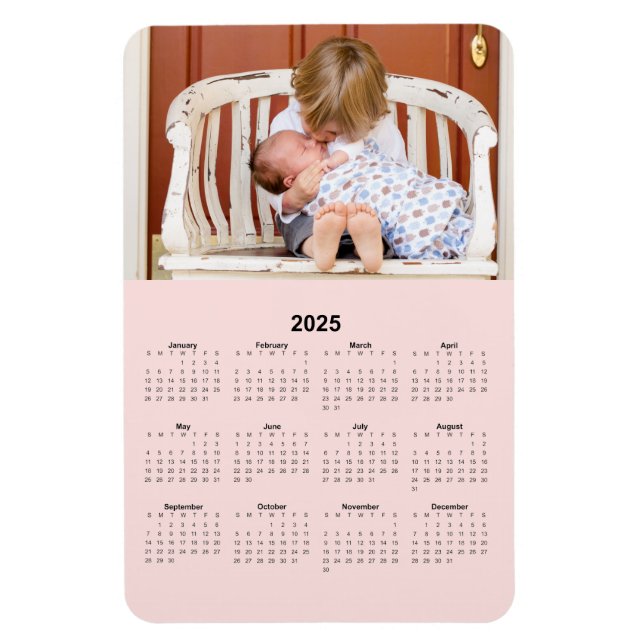 Imán Calendario mensual de fotos de hermanos de 2025 (Vertical)