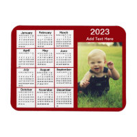 Calendario Mini fotográfico rojo 2023