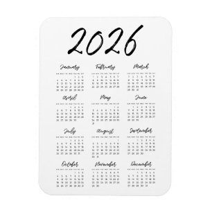 Imán Calendario moderno completo de 2023